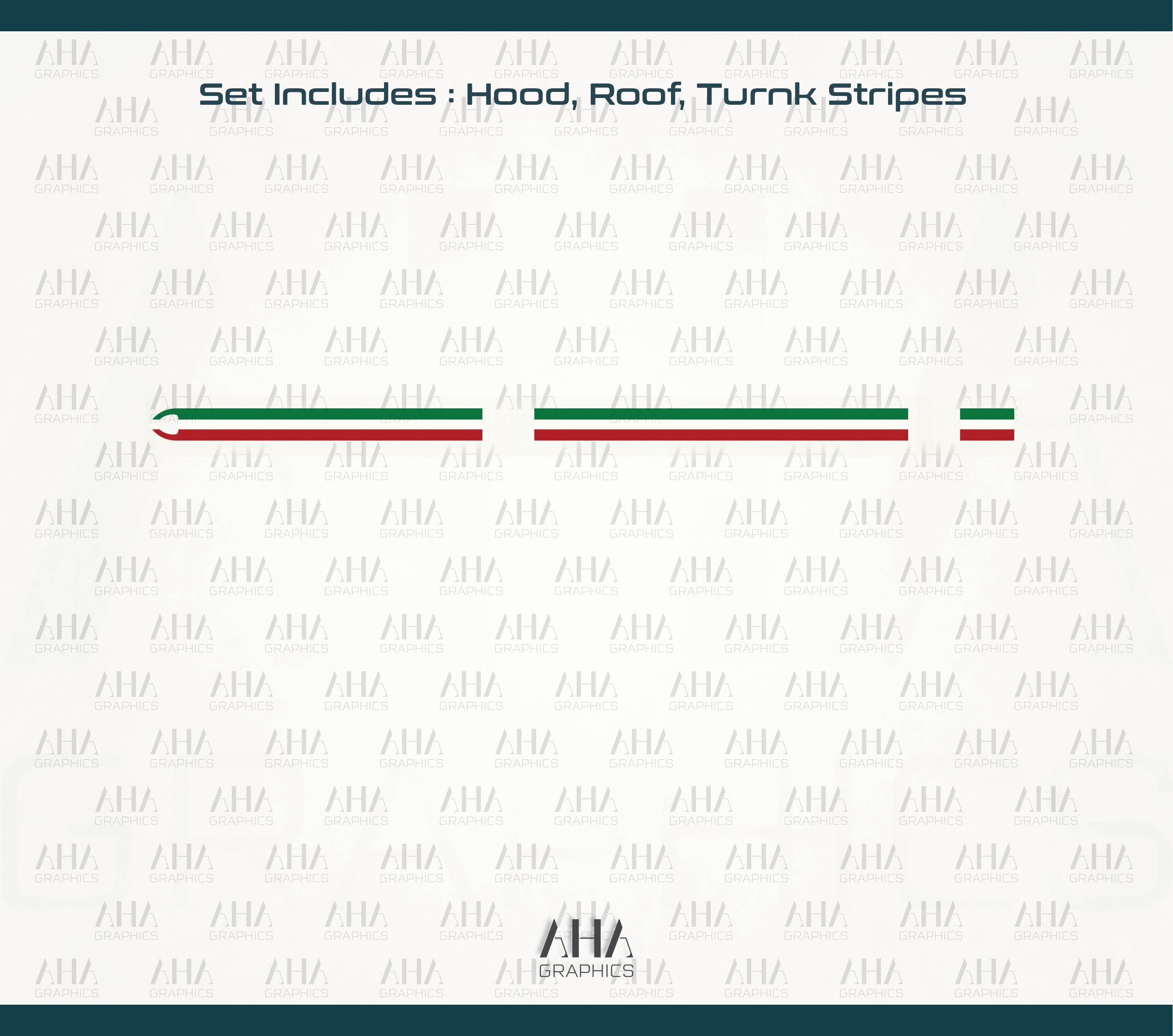 Lamborghini Huracan Italia Center Stripes Decals