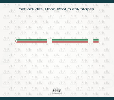 Lamborghini Huracan Italia Center Stripes Decals