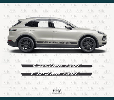 9YA Cayenne GTS Turbo Gt Custom Text Side Stripes Decals