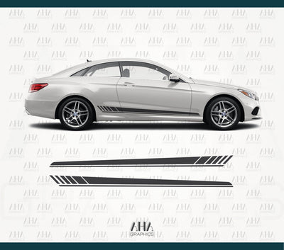 Mercedes Benz E Class Coupe c207 Side Stripes Decals
