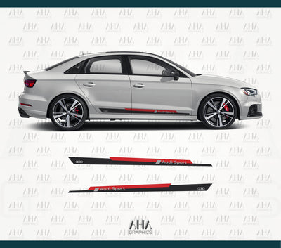 Audi A3 RS3 Side Stripes Decals