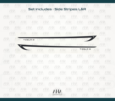 Tesla Model 3 Side Stripes Decals