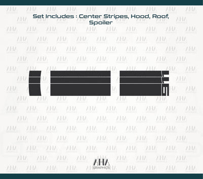 992 911 Turbo S Center Stripes Decals