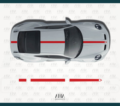 992 GT3 Center Stripes Decals