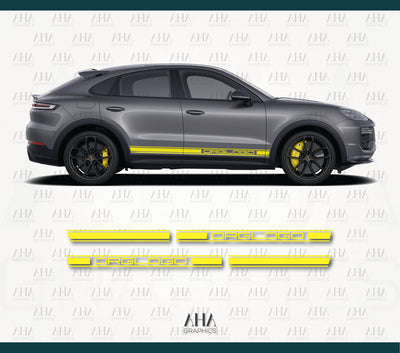 9YB Cayenne Turbo Gt Side Stripes Decals