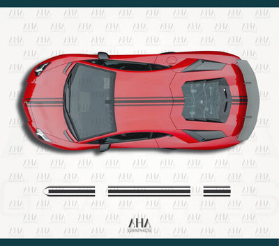 Lamborghini Aventador Center Stripes Decals
