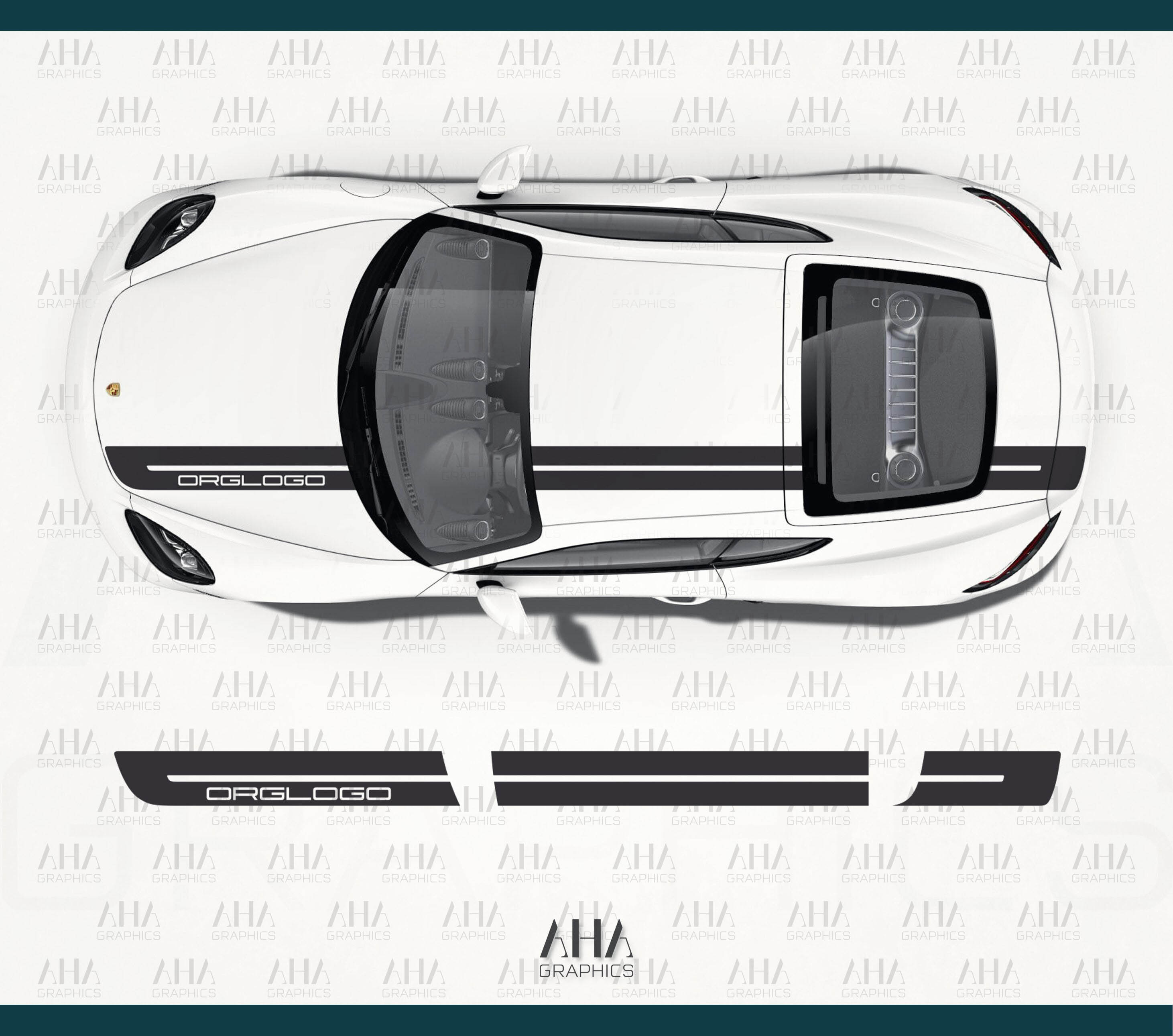 718 Cayman Center Stripes Decals