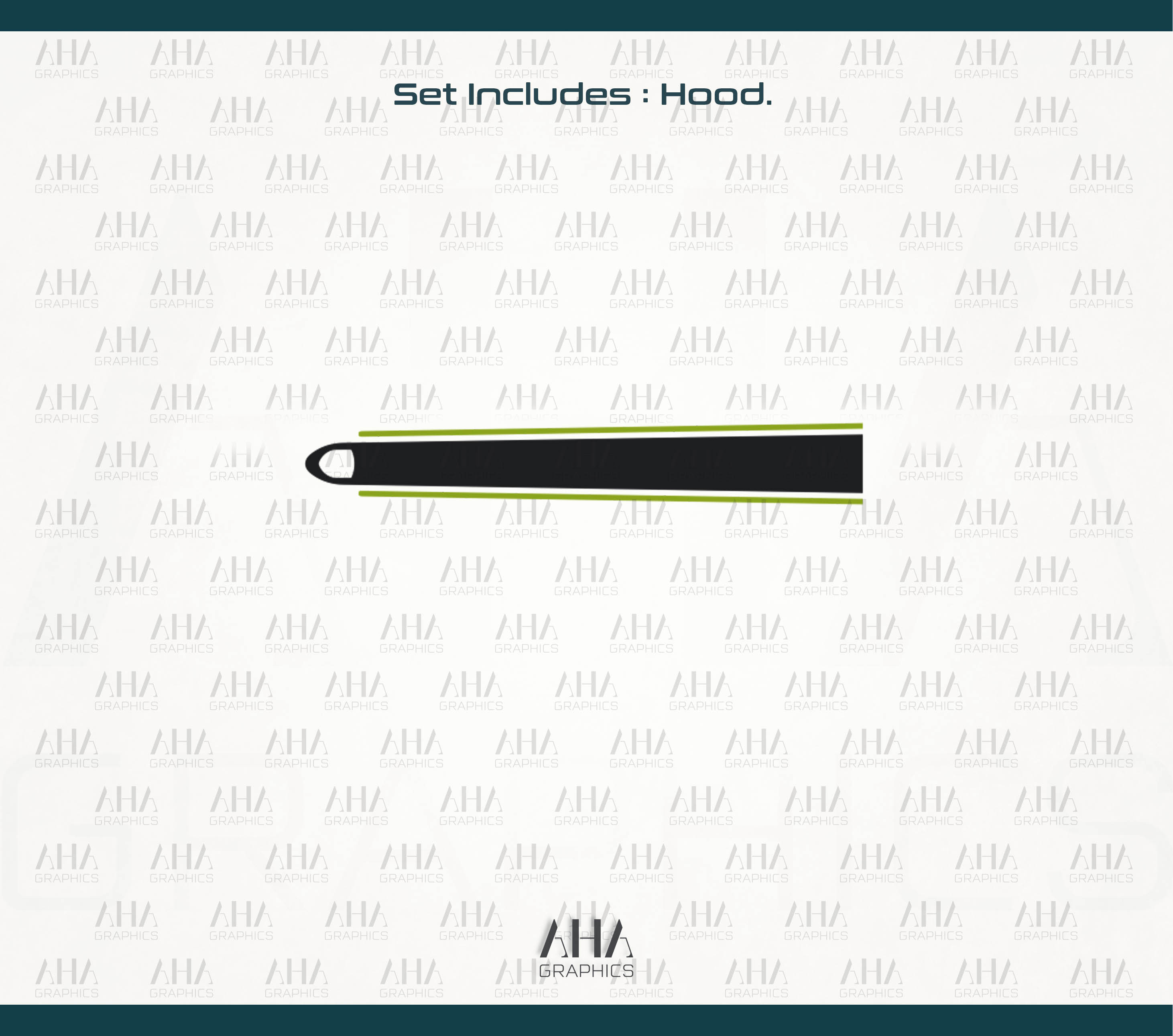 95B Macan Hood Stripe Decal