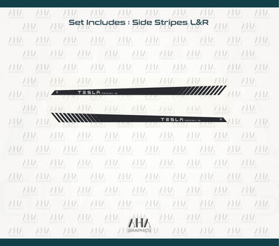Tesla Model S Side Stripes Decals
