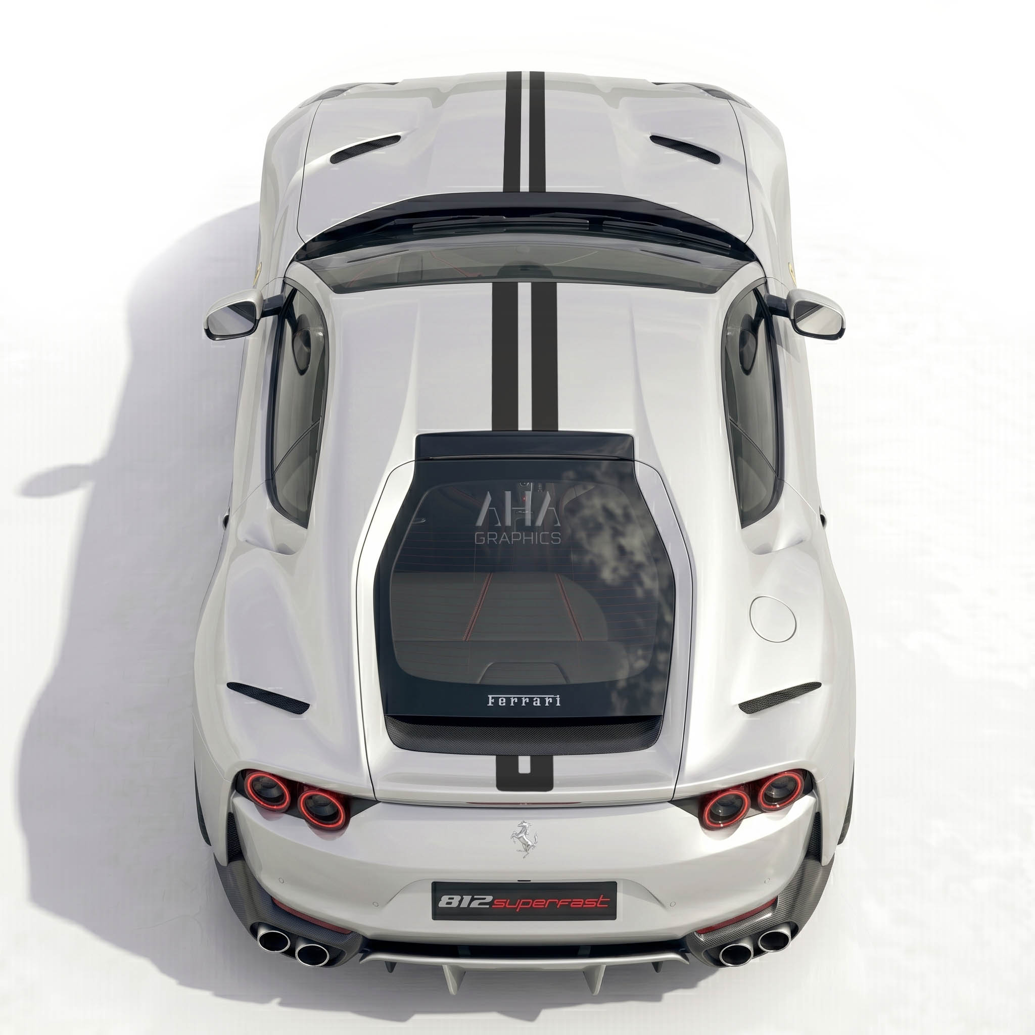 Ferrari 812 Superfast Center Stripes Decals