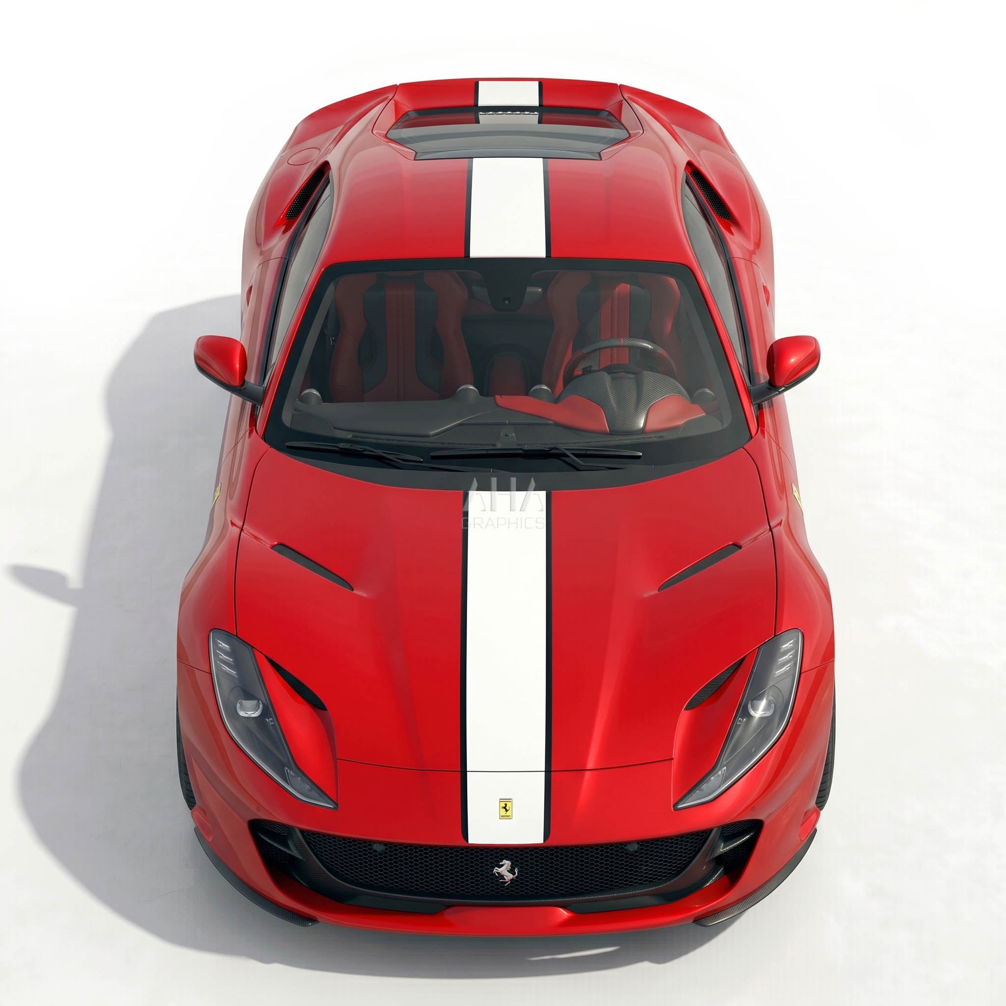 Ferrari 812 Superfast Center Stripes Decals