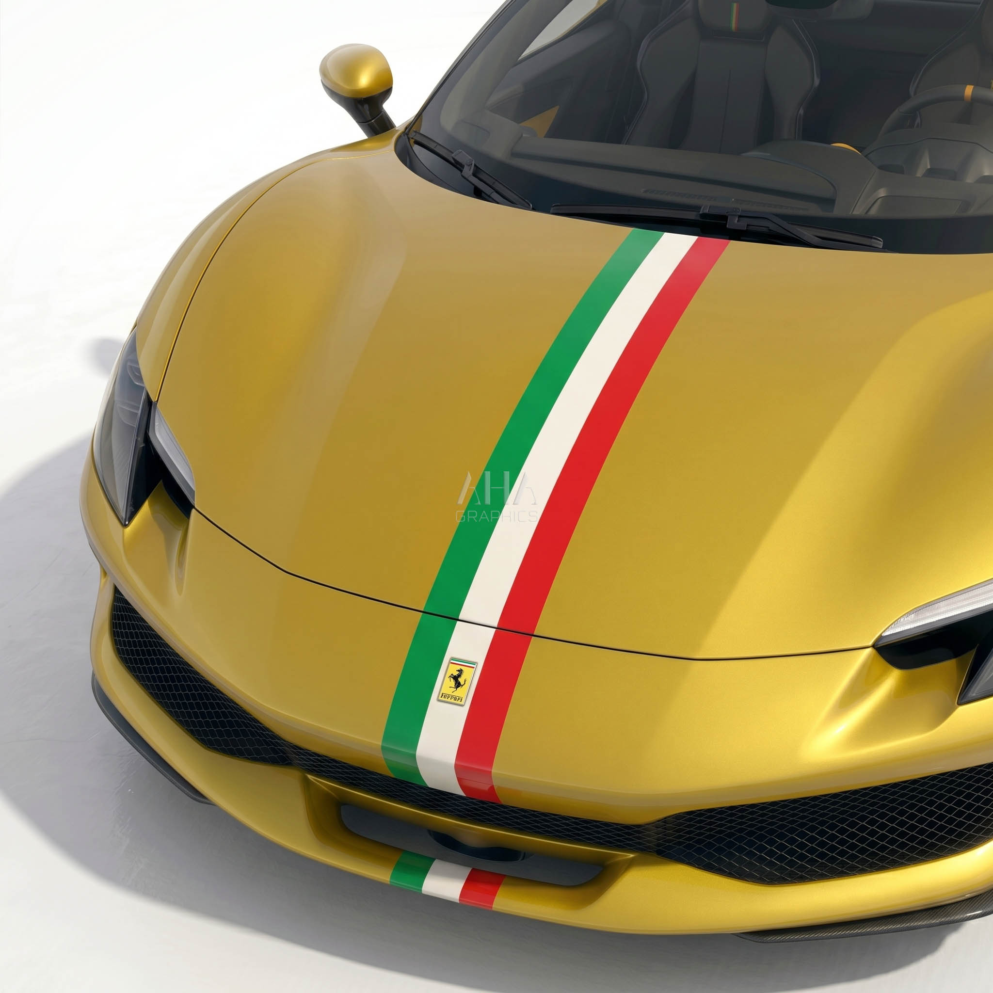 Ferrari 296 GTB Italian Center Stripes Decals