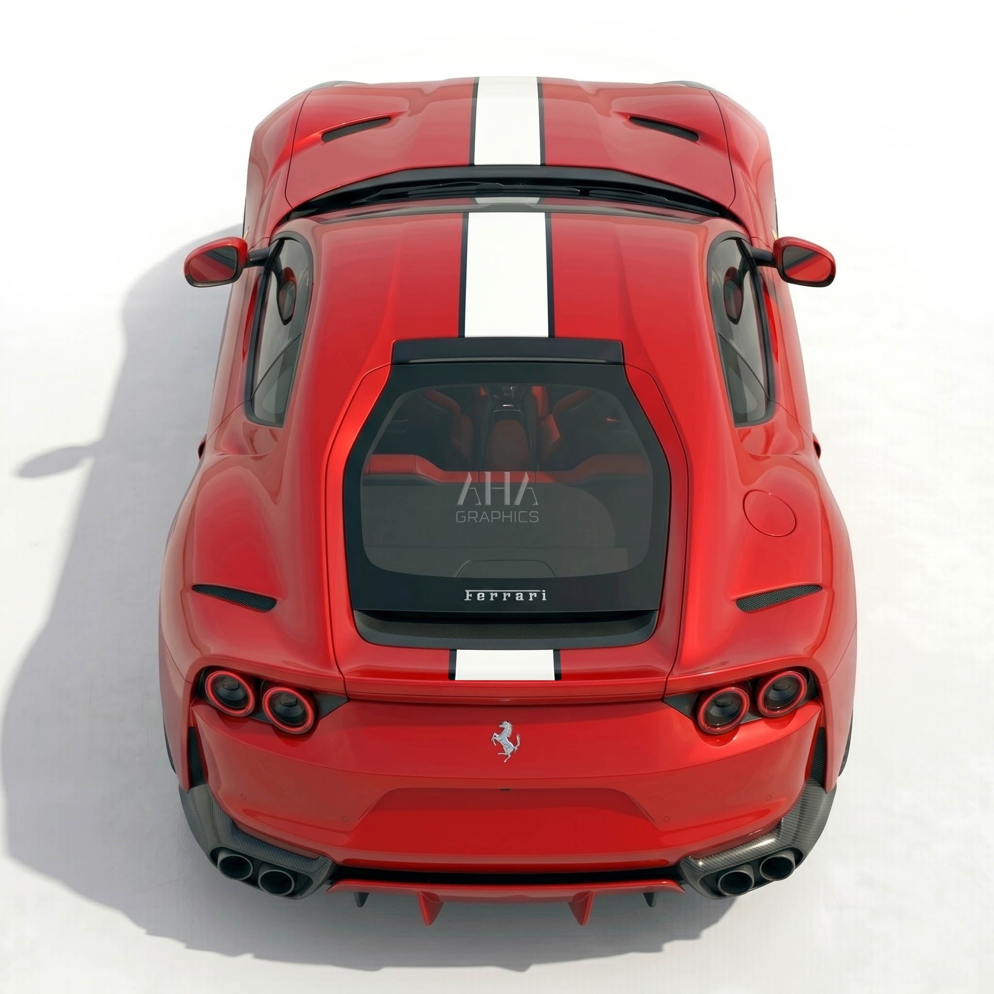 Ferrari 812 Superfast Center Stripes Decals