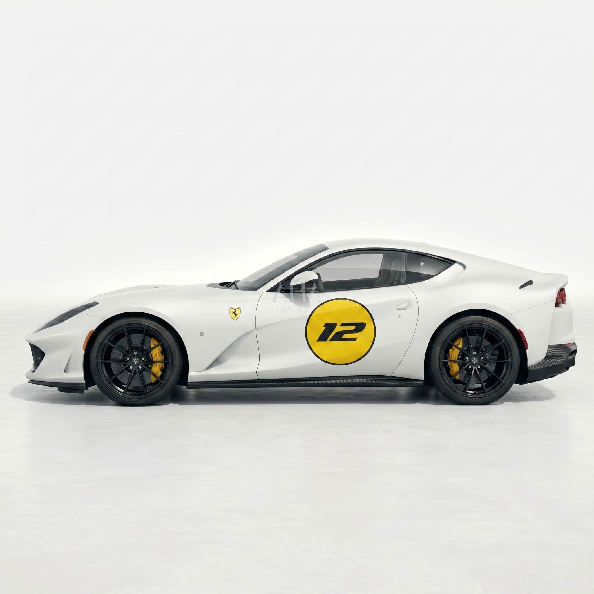 Ferrari 812 Superfast 812 GTS Side Circle with number Decals