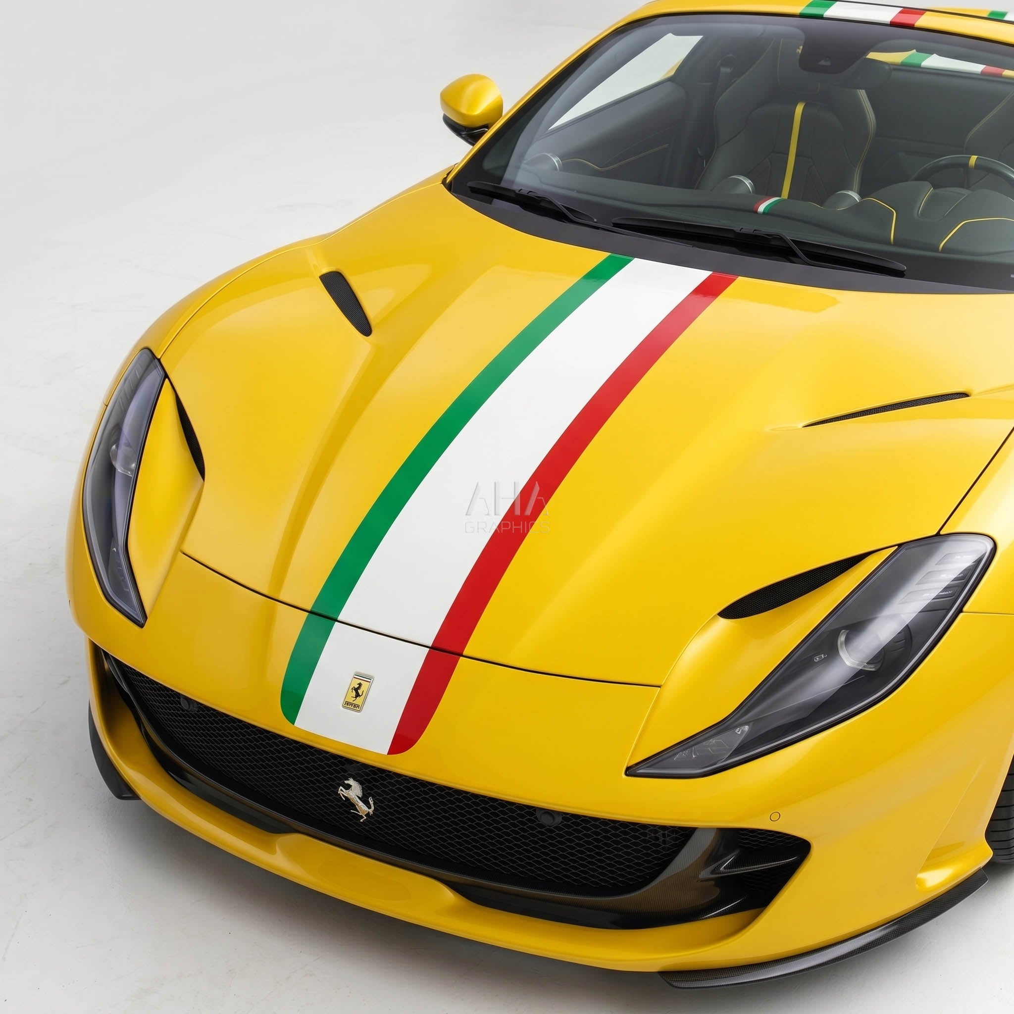 Ferrari 812 GTS Italian Center Stripes Decals