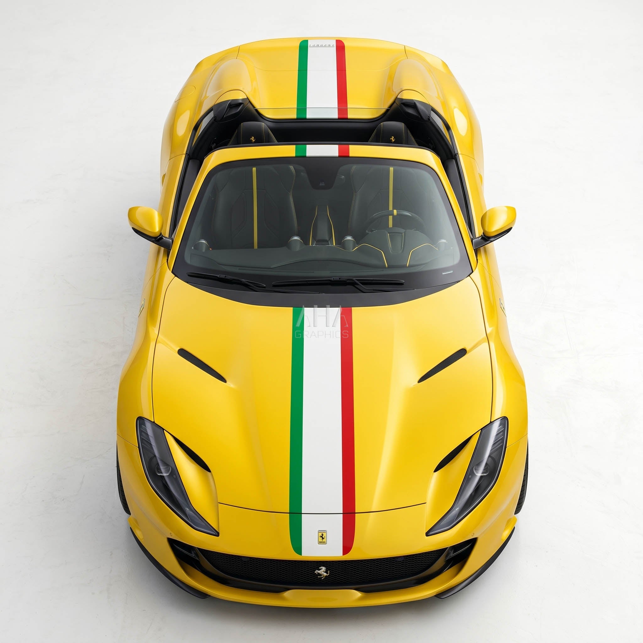 Ferrari 812 GTS Italian Center Stripes Decals