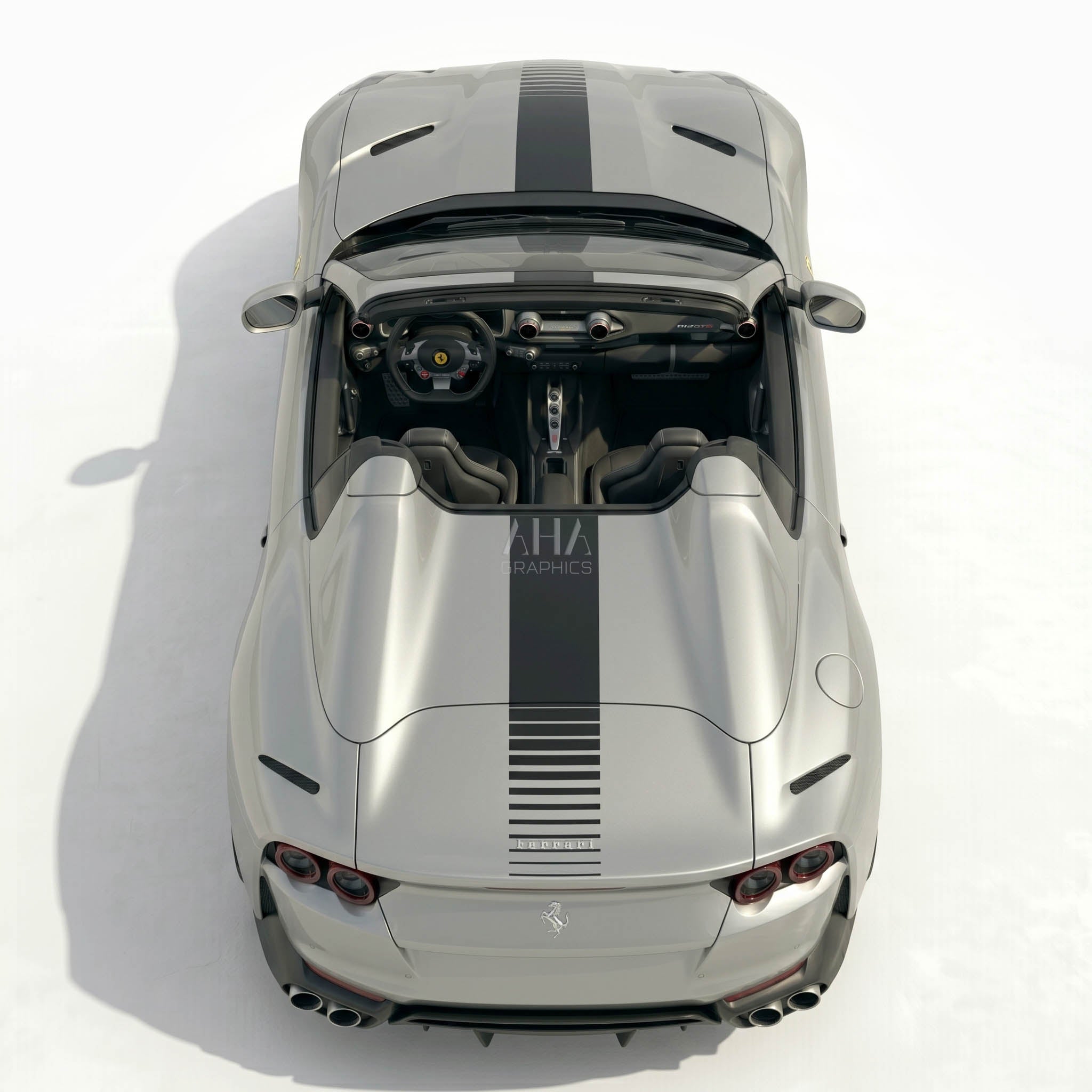 Ferrari 812 GTS Center Stripes Decals
