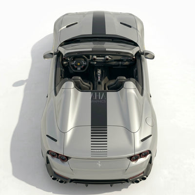 Ferrari 812 GTS Center Stripes Decals