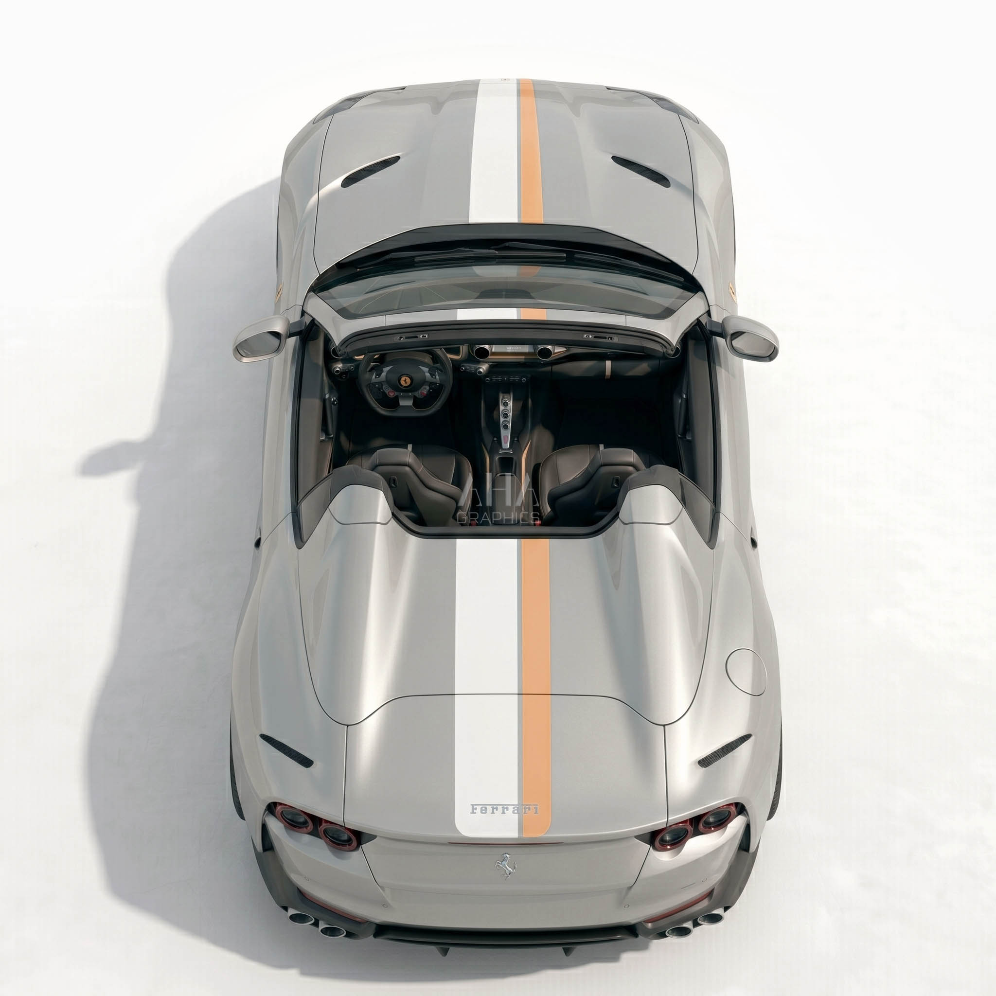 Ferrari 812 GTS Center Stripes Decals
