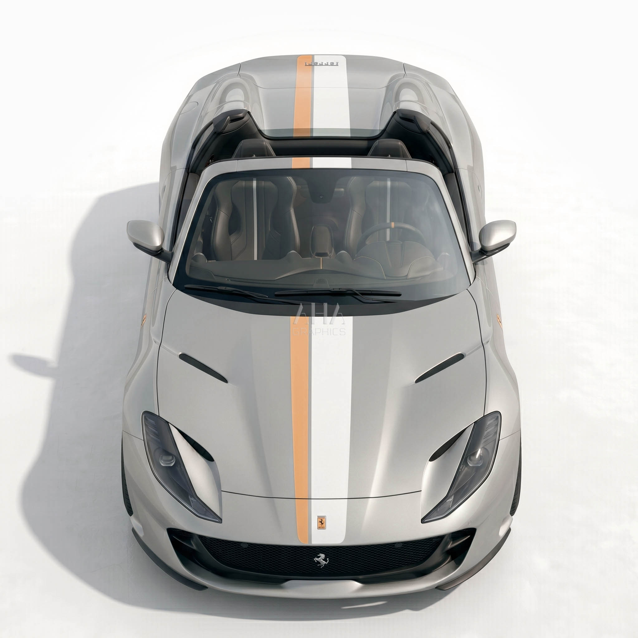 Ferrari 812 GTS Center Stripes Decals
