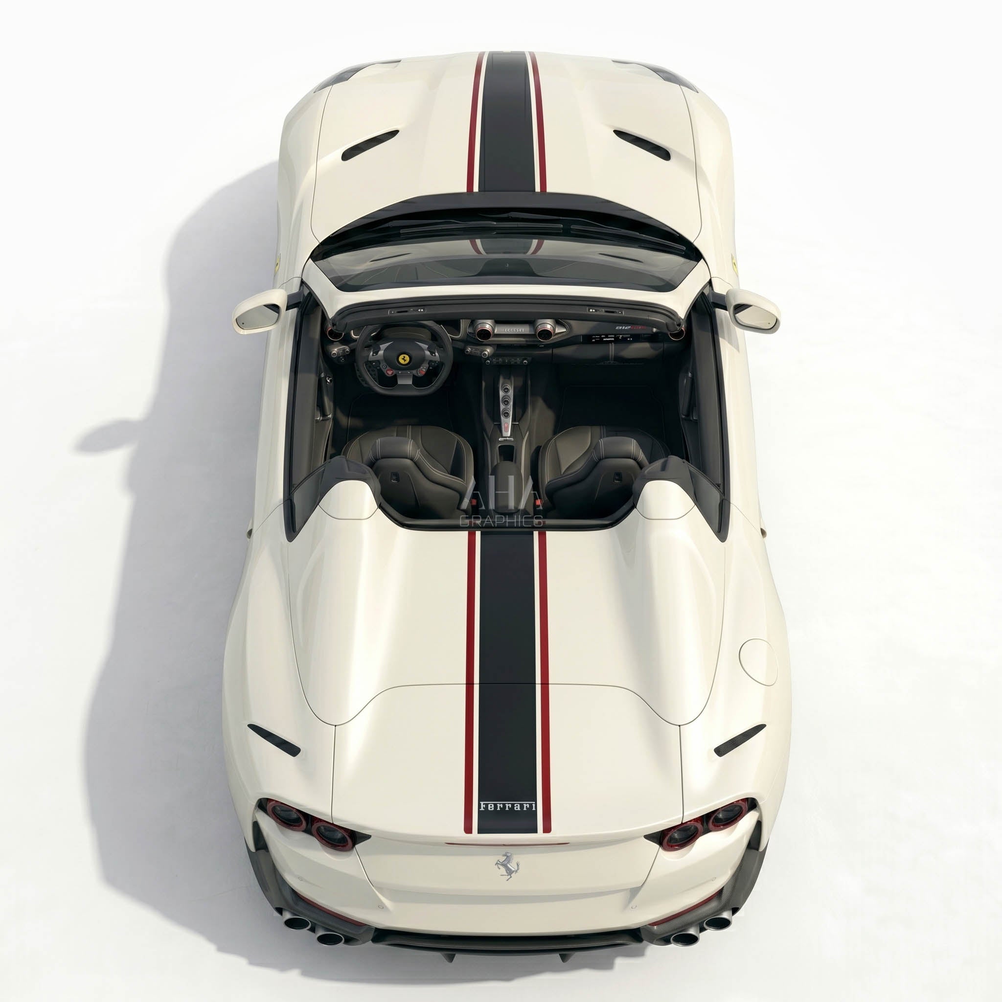 Ferrari 812 GTS Center Stripes Decals