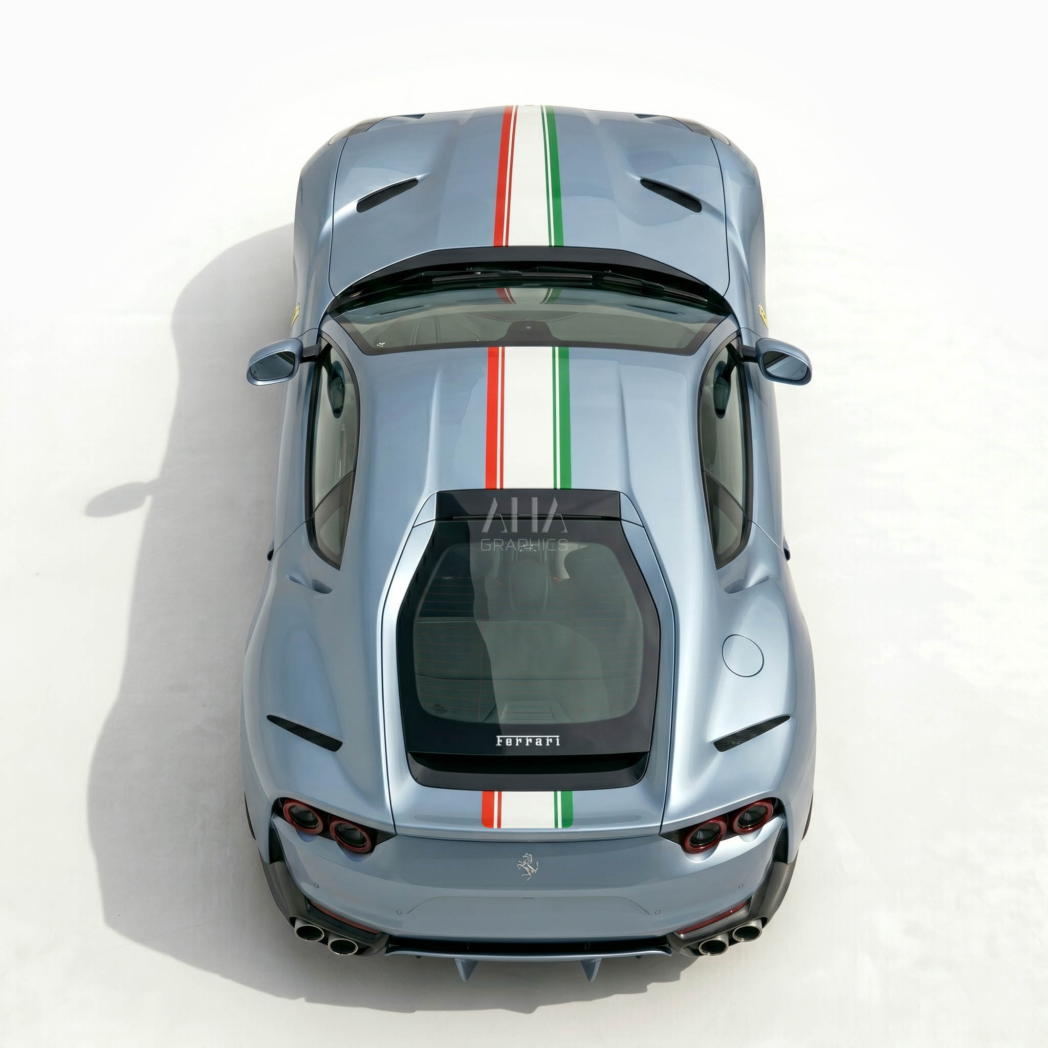 Ferrari 812 Superfast Italian Center Stripes Decals