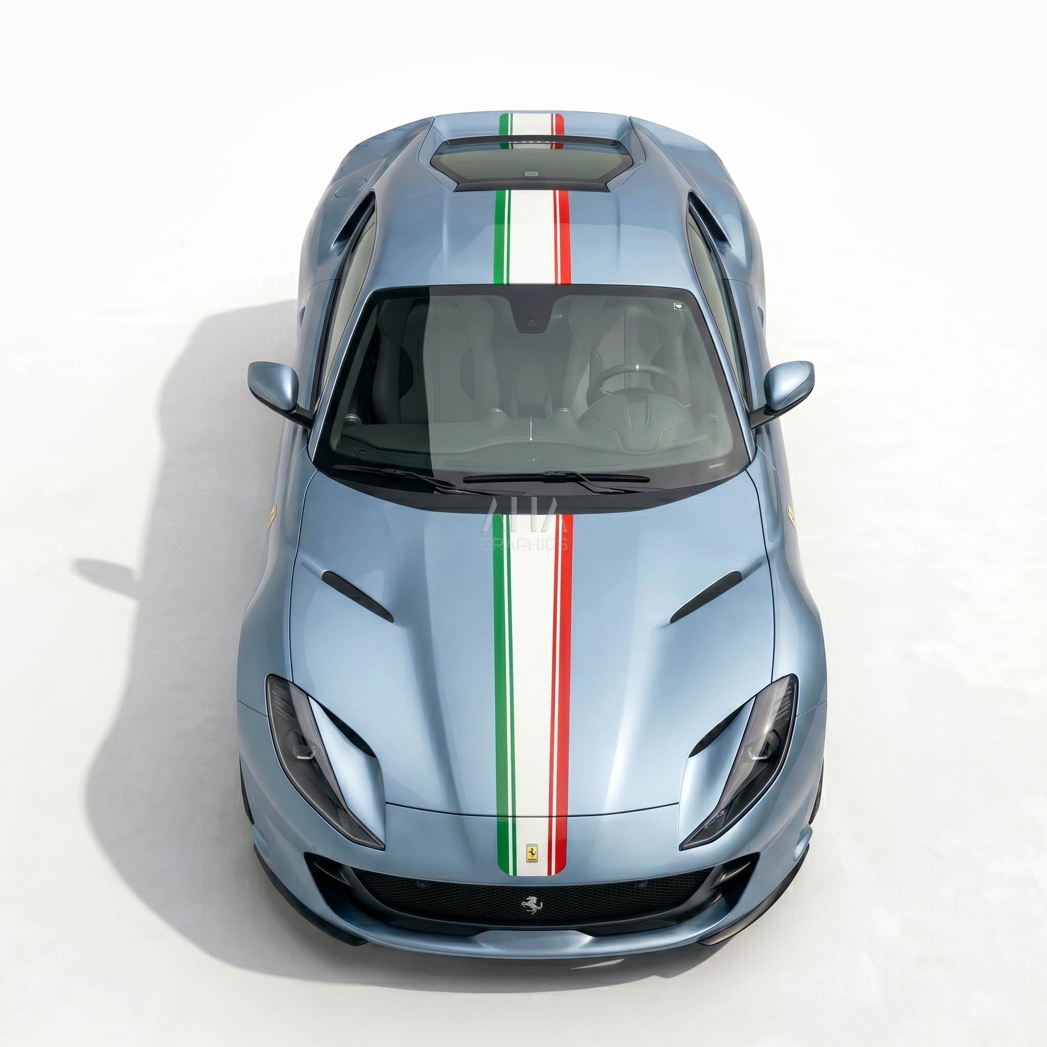 Ferrari 812 Superfast Italian Center Stripes Decals