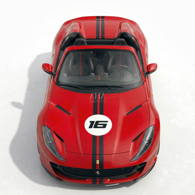 Ferrari 812 GTS Center Stripes Decals With Number