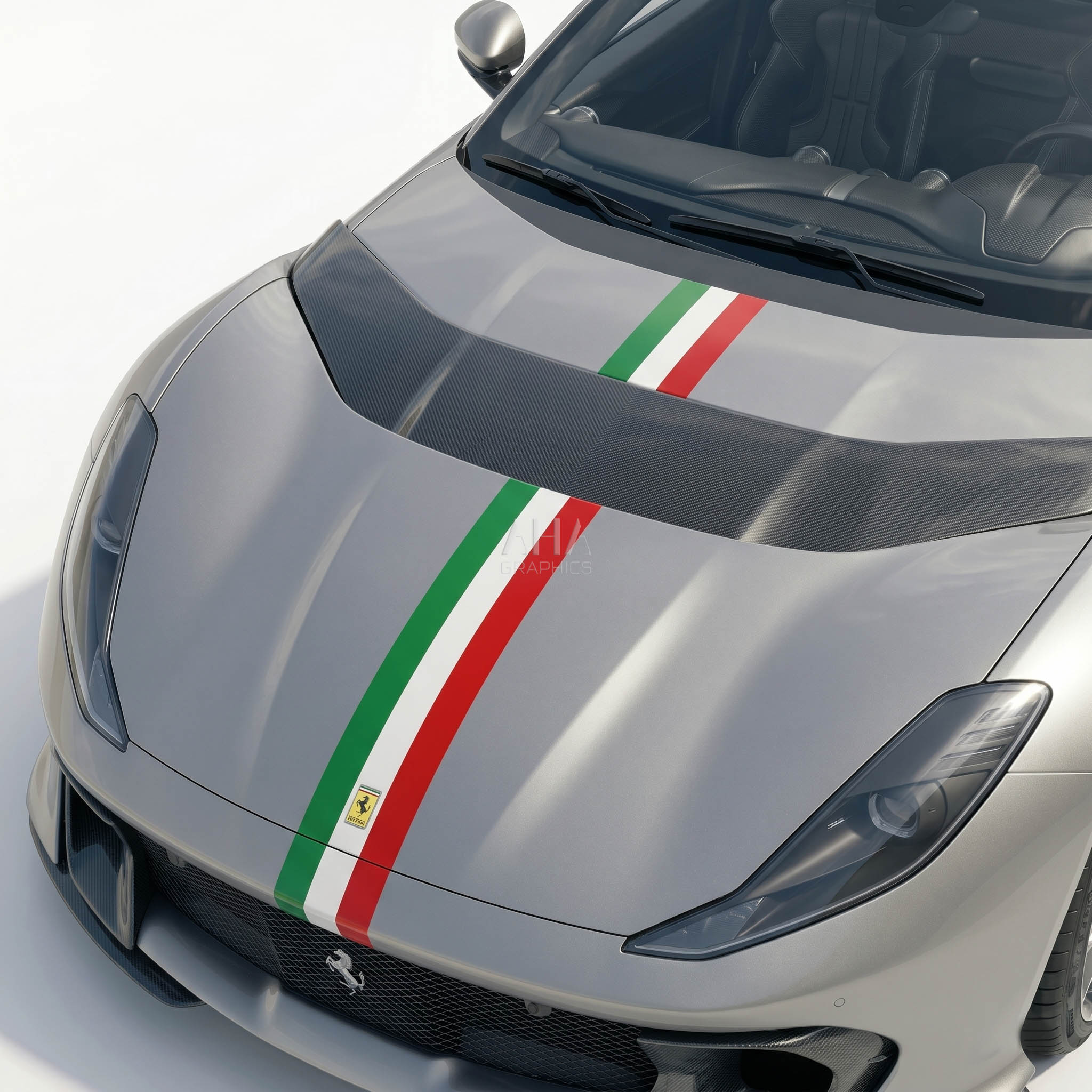 Ferrari 812 Competizione Italian Center Stripes Decals