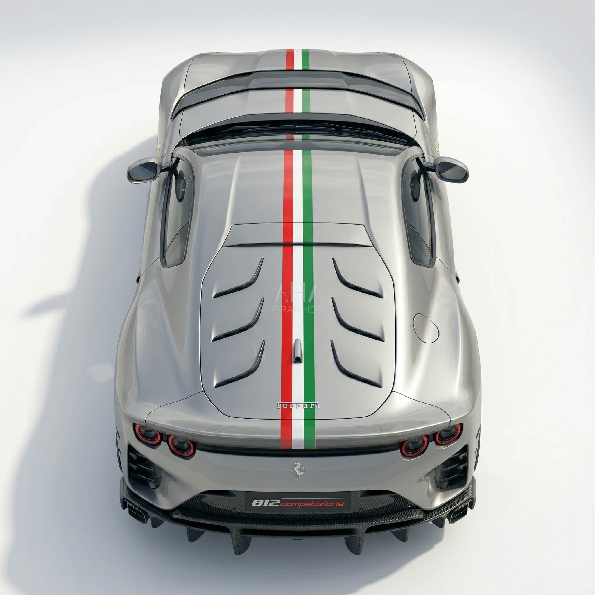 Ferrari 812 Competizione Italian Center Stripes Decals