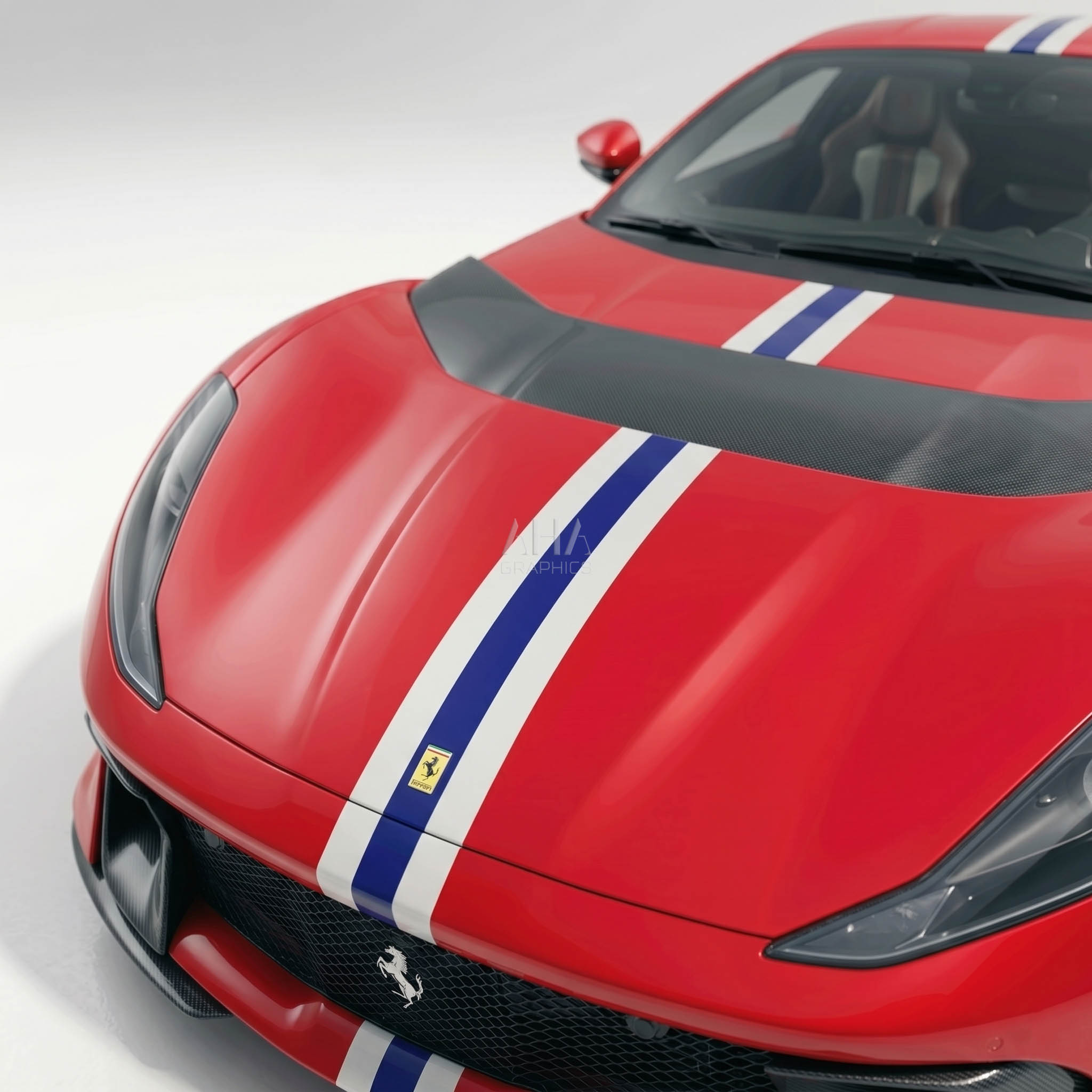 Ferrari 812 Competizione Center Stripes Decals
