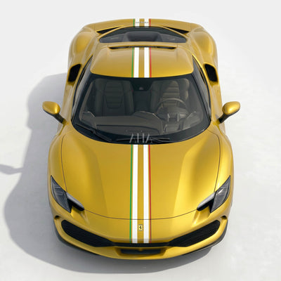 Ferrari 296 GTB Italian Center Stripes Decals