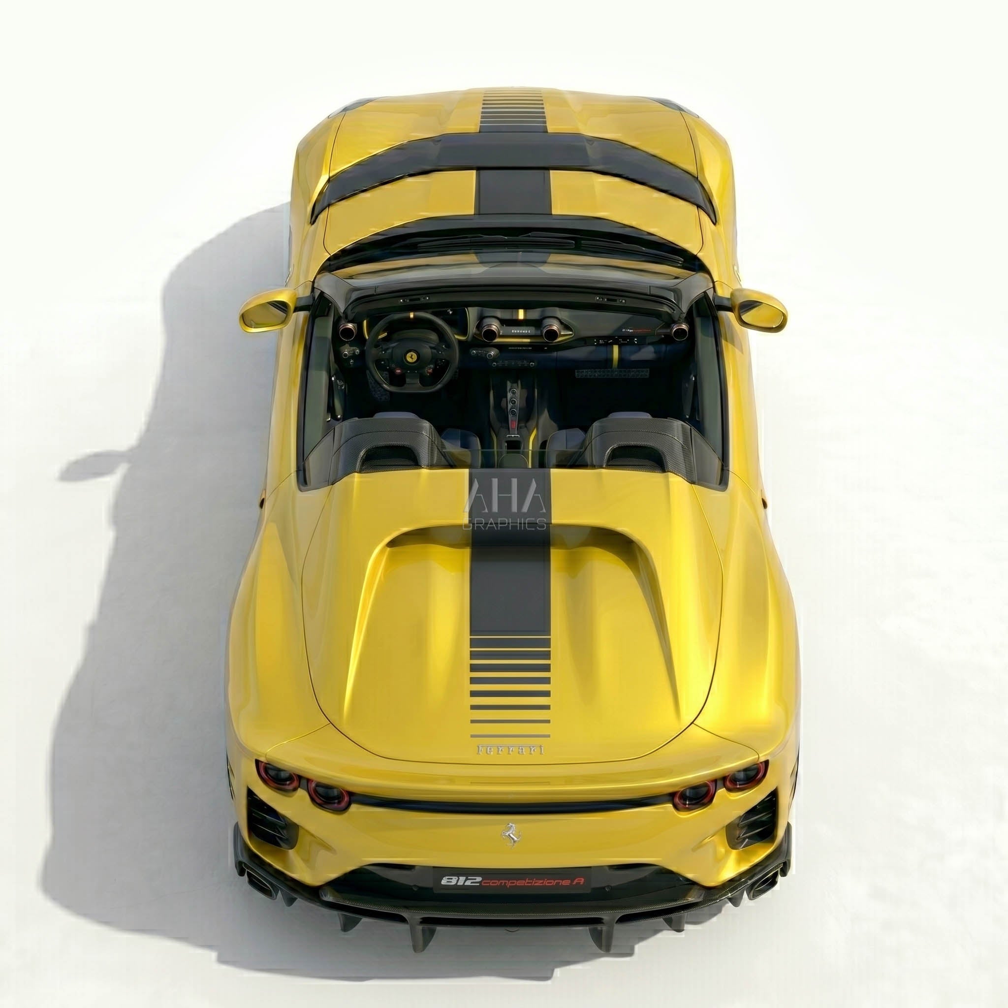 Ferrari 812 Competizione A Center Stripes Decals