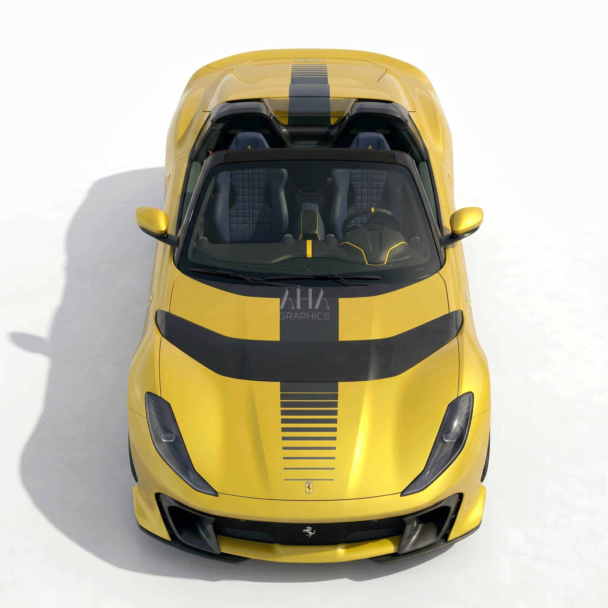 Ferrari 812 Competizione A Center Stripes Decals