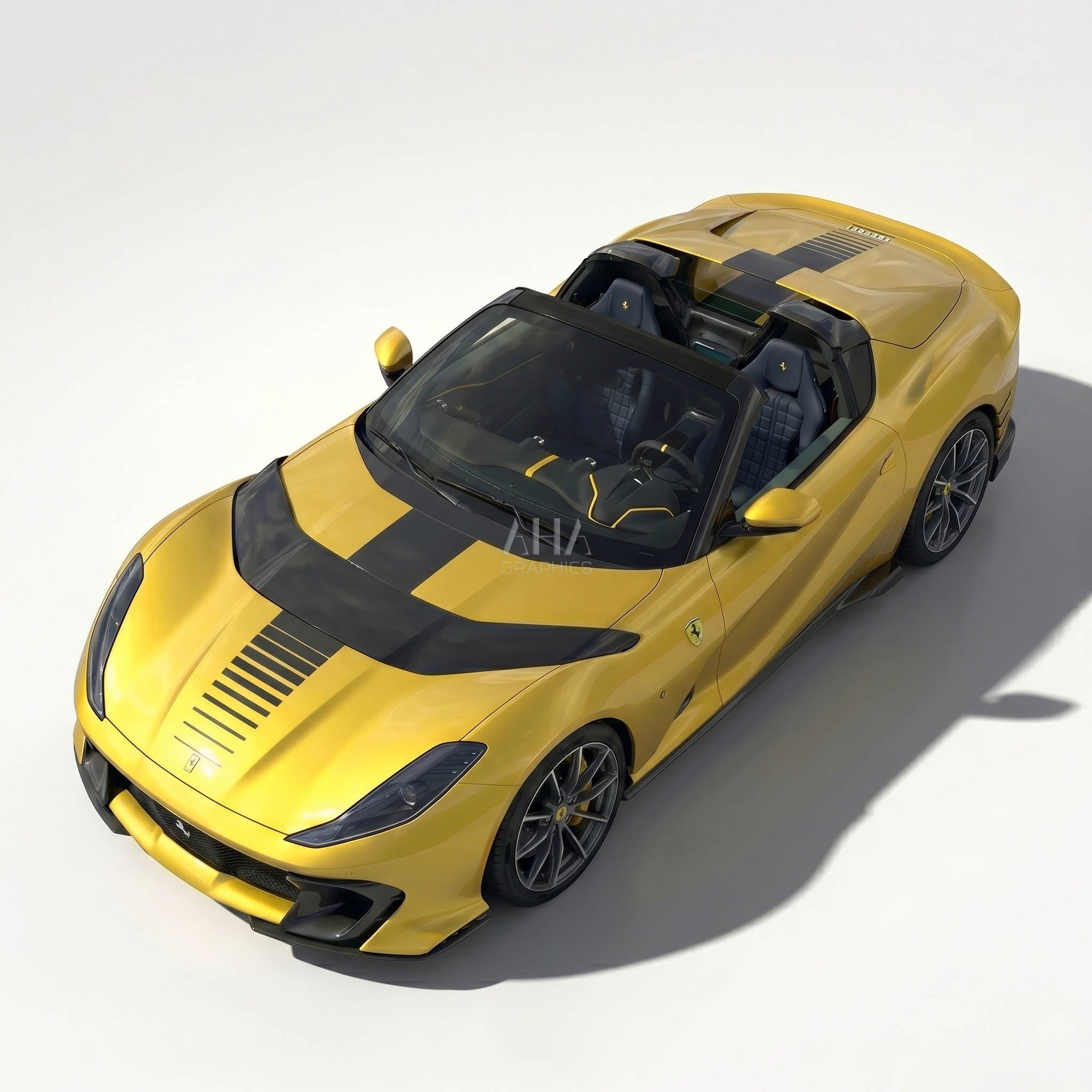 Ferrari 812 Competizione A Center Stripes Decals