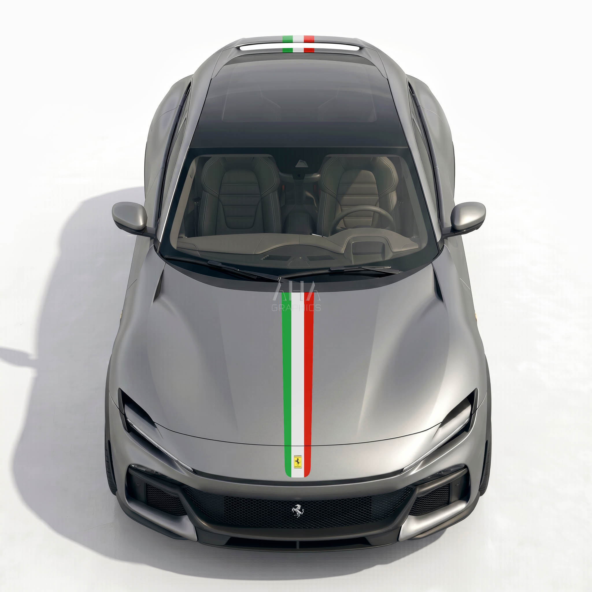 Ferrari Purosangue Italian Center Stripes Decals