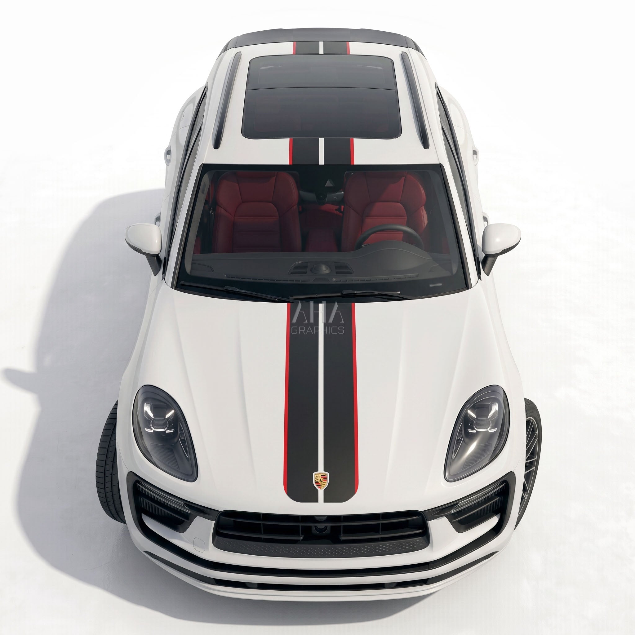 95B Macan GTS Center Stripes Decals