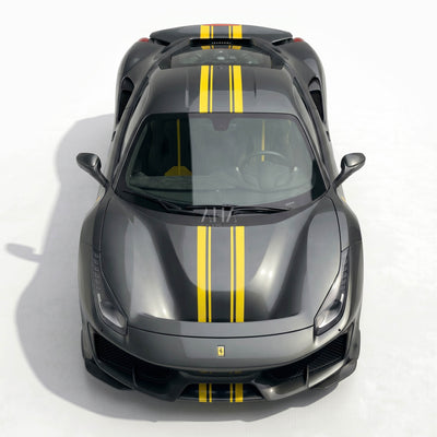 Ferrari 488 Pista Center Stripes Decals