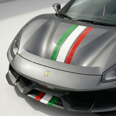 Ferrari 488 Pista Italian Center Stripes Decals