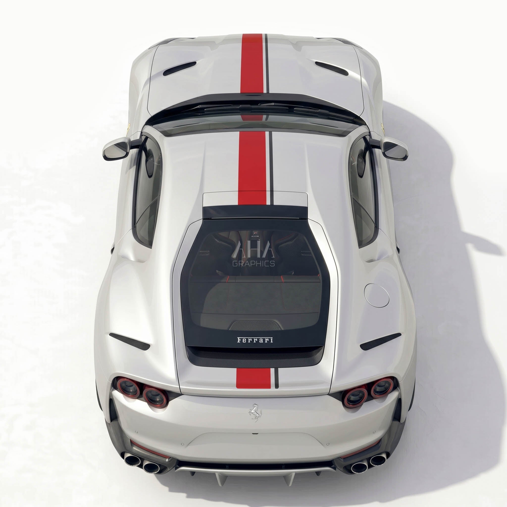 Ferrari 812 Superfast Center Stripes Decals