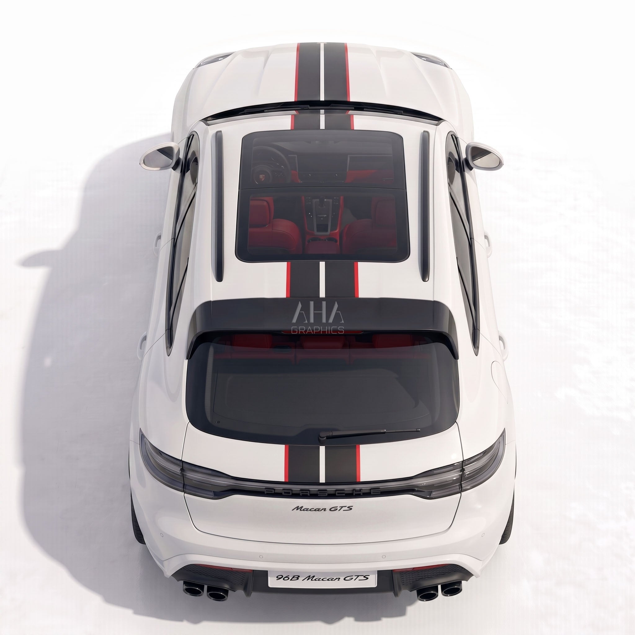 95B Macan GTS Center Stripes Decals