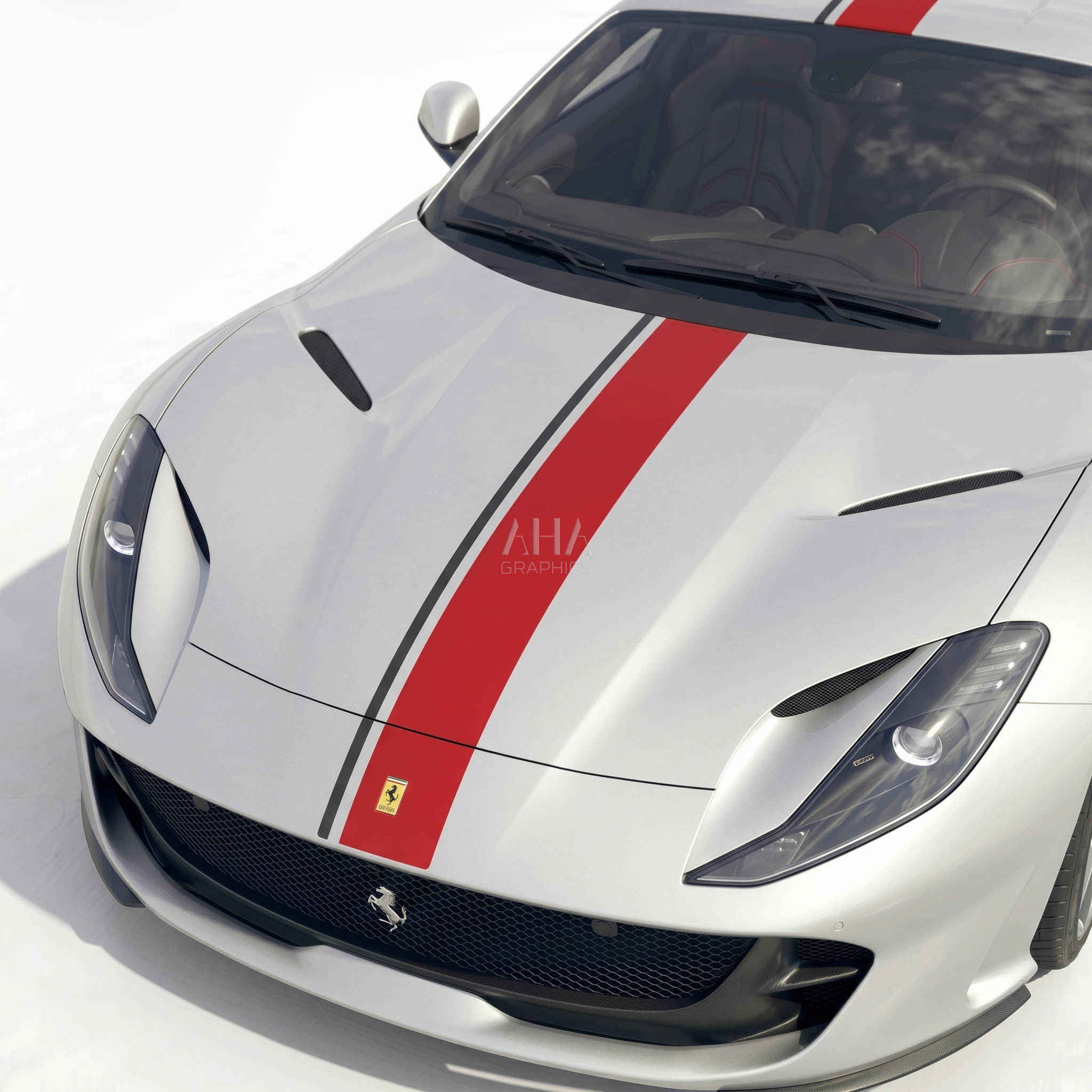 Ferrari 812 Superfast Center Stripes Decals