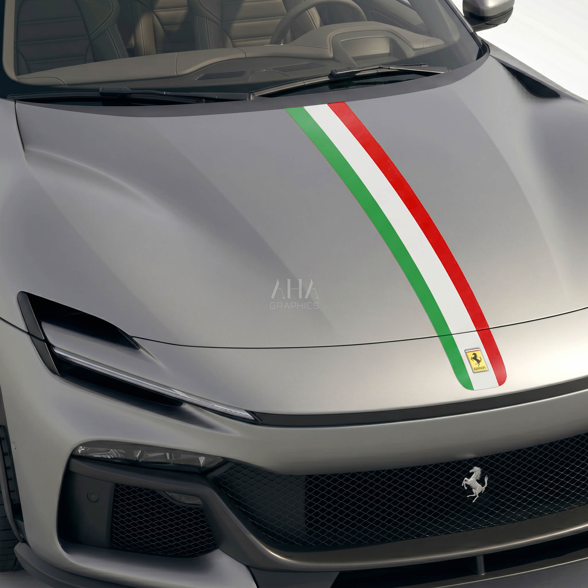 Ferrari Purosangue Italian Center Stripes Decals