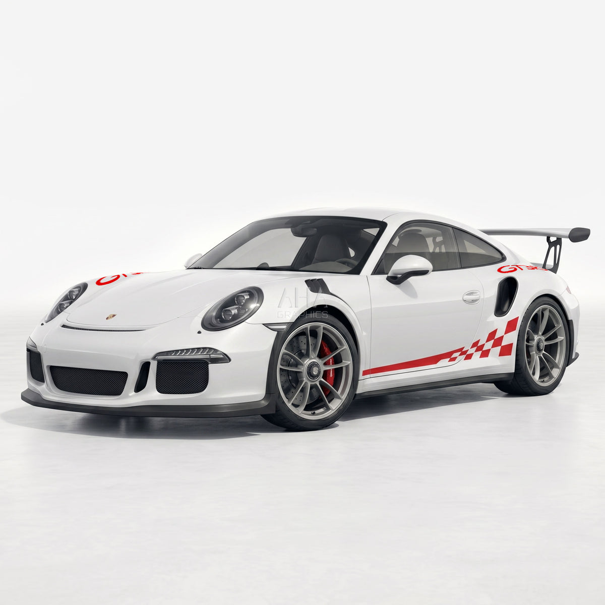 991 991.2 GT3RS Checkered Side Stripes with Fenders Wing Decals