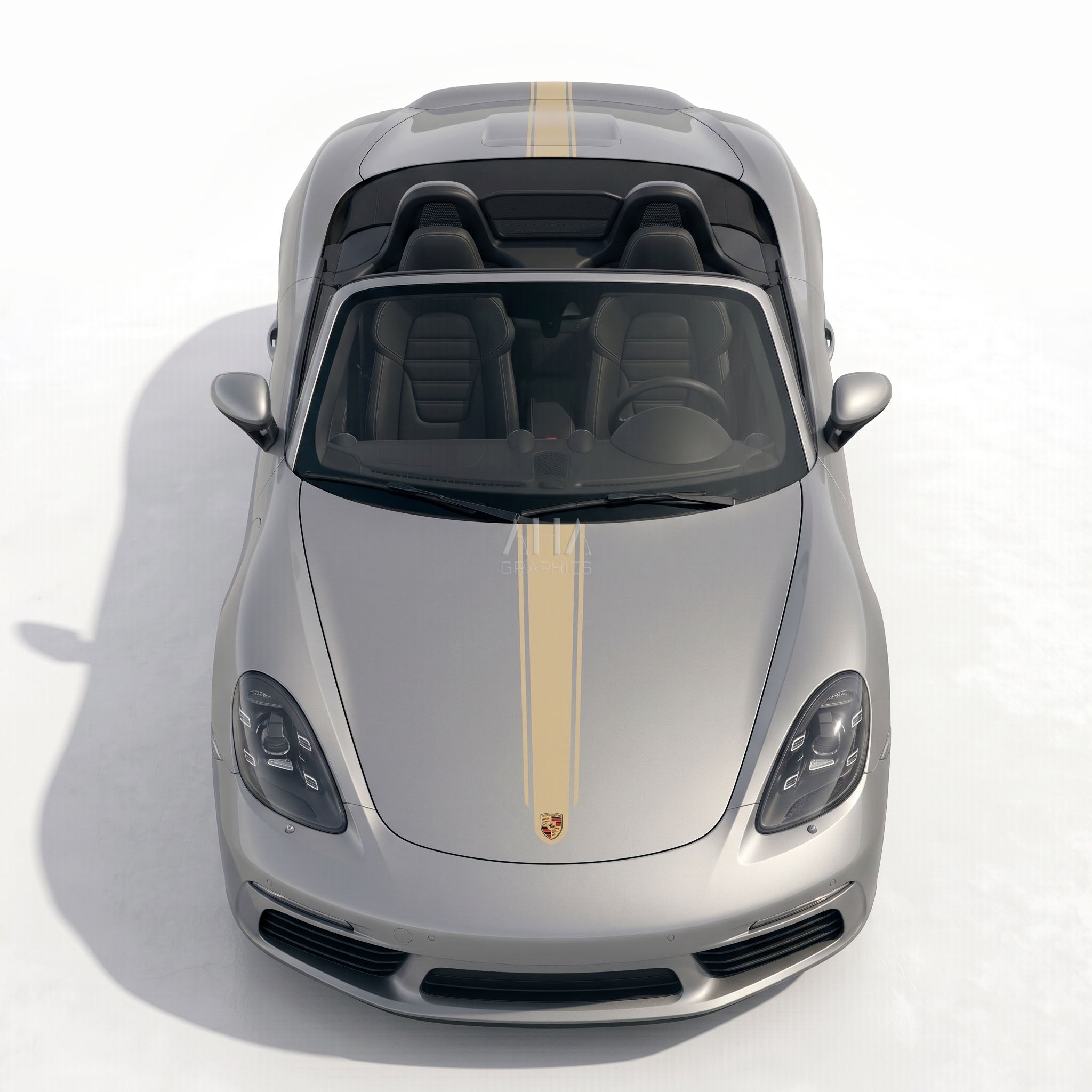 718 Boxster Center Stripes Decals