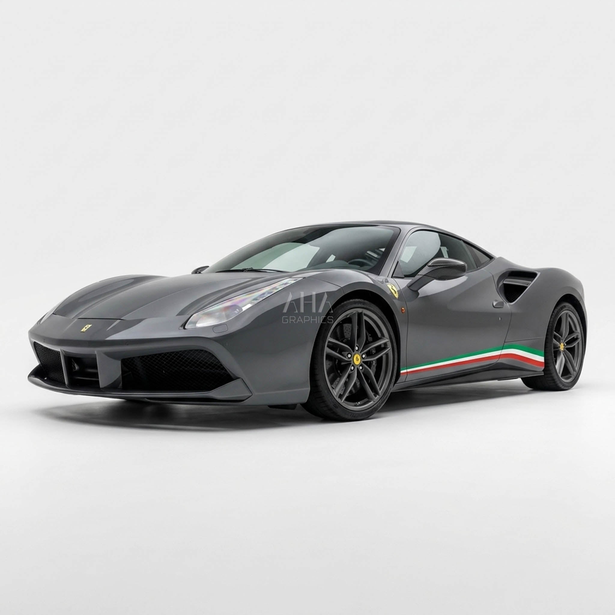 Ferrari 488 GTB Italian Side Stripes Decals