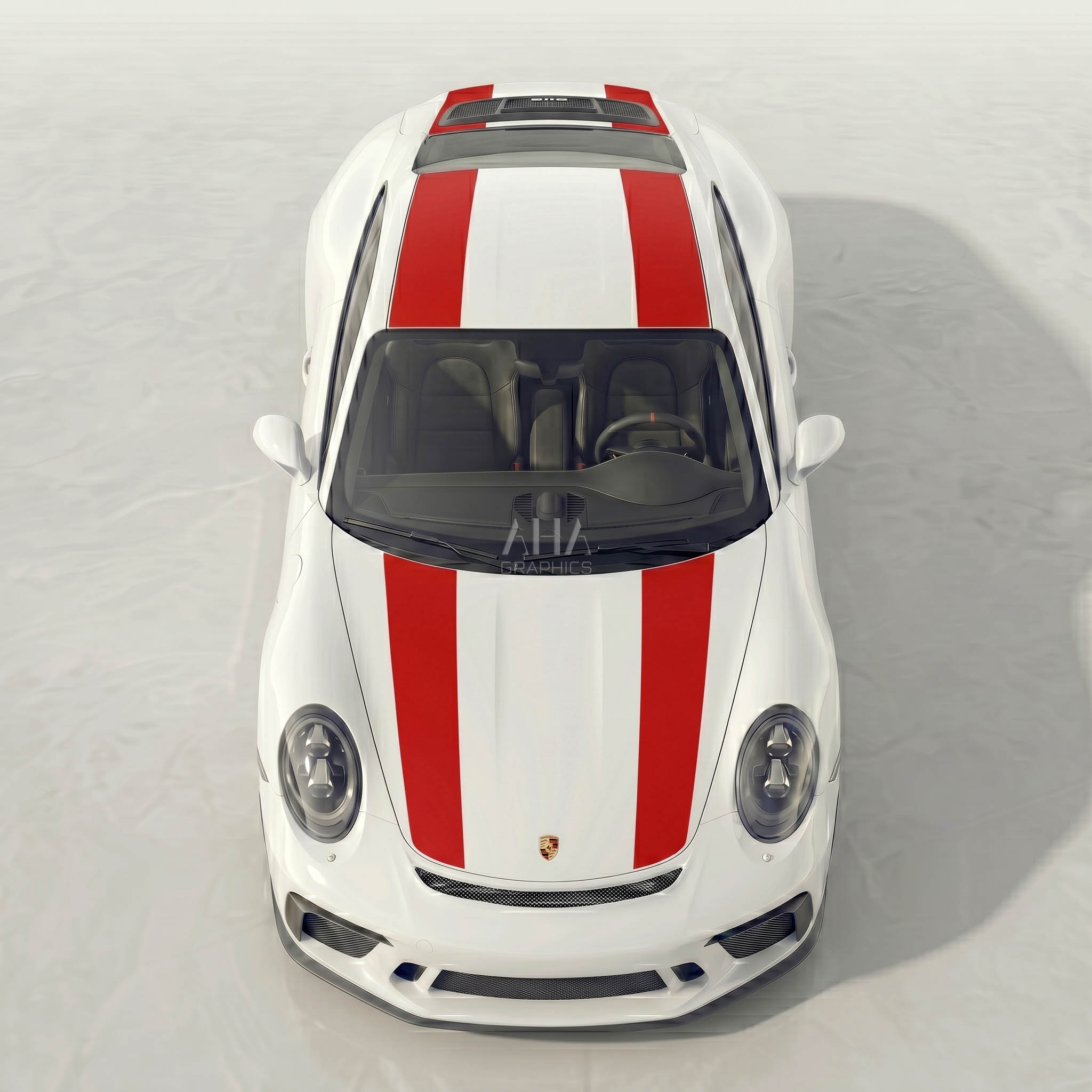 991 911R GT3 Touring Center Stripes Decals