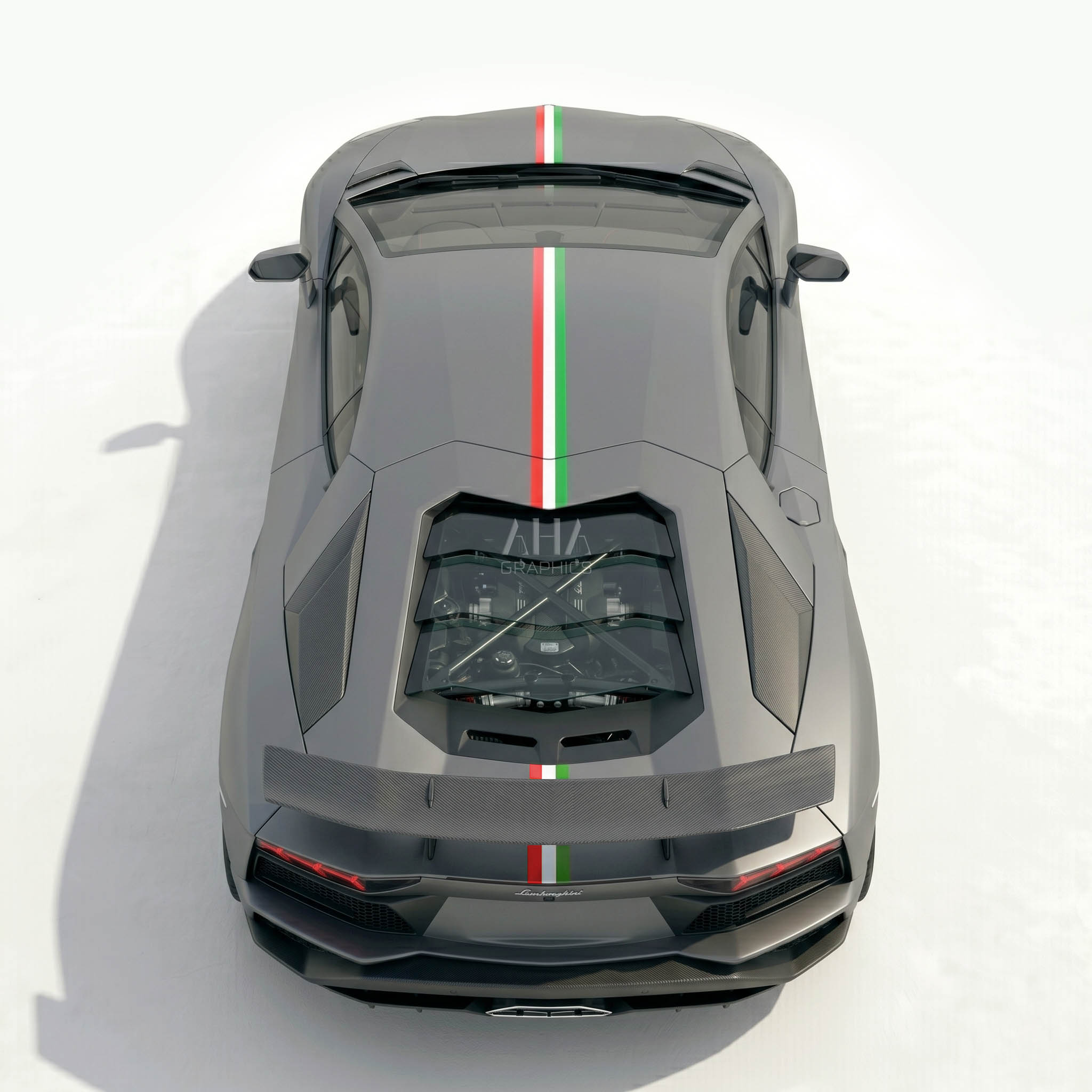 Lamborghini Aventador Italia Center Stripes Decals