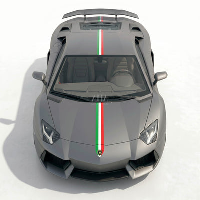 Lamborghini Aventador Italia Center Stripes Decals