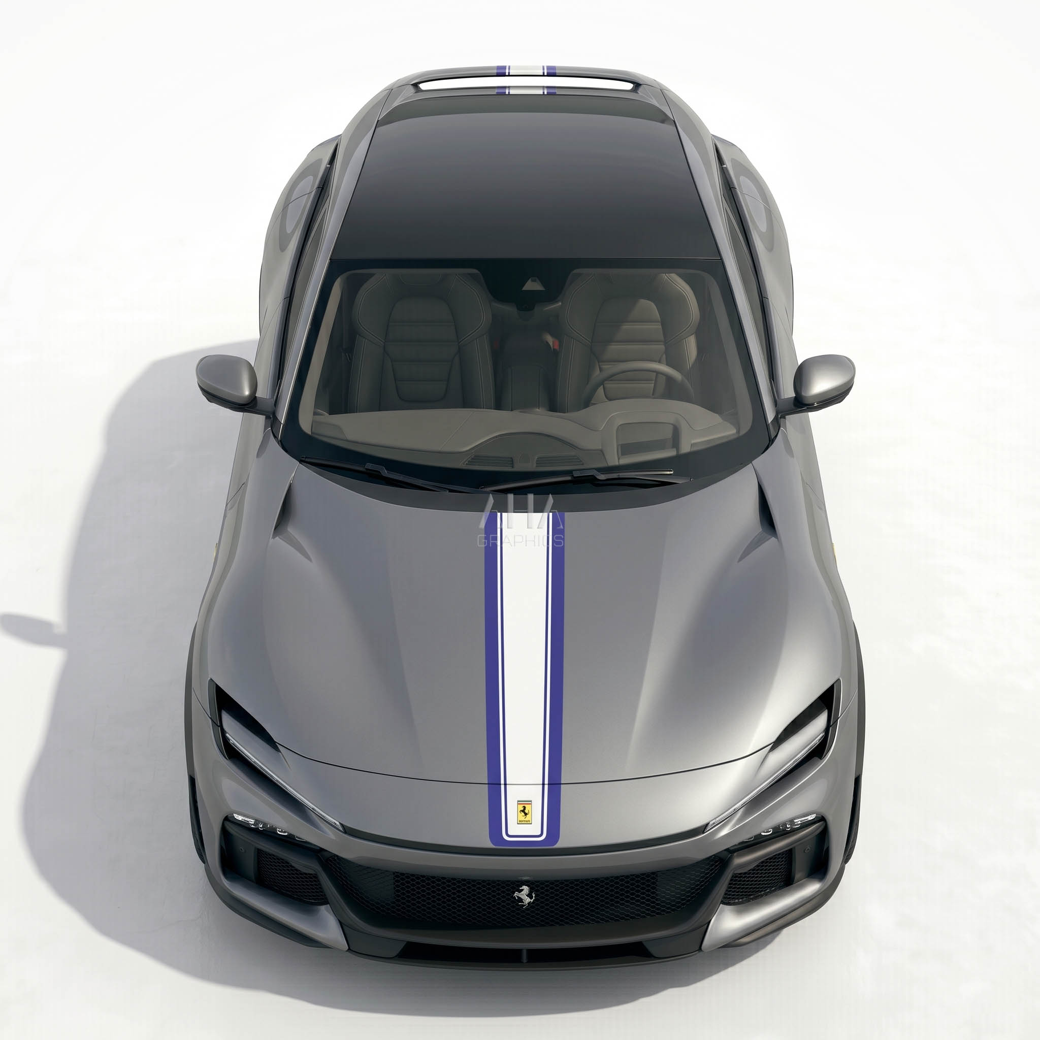 Ferrari Purosangue Center Stripes Decals